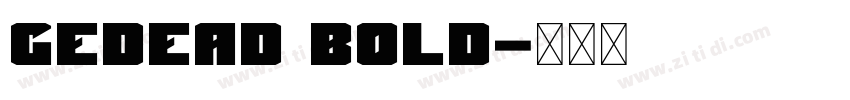 GedeaD Bold字体转换